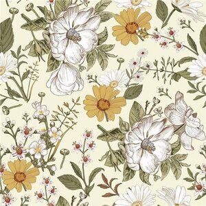 Blooming Floral Peel and Stick Wallpaper: 17.7in*118in, Removable, Self Adhesive